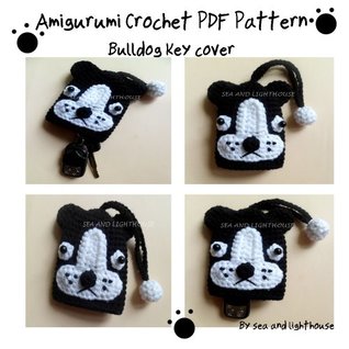 Download Bulldog Key cover - Amigurumi Crochet PDF Pattern - seaandlighthouse (K. Wanherm) | PDF