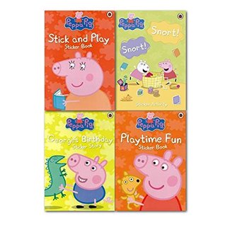 Download Peppa Pig 4 Sticker Books Collection Set, (Peppa pig Stick and Play sticker Book, Peppa Pig Snort! Snort! Sticker Activity, Peppa Pig George's Birthday Sticker Story and Peppa Pig Playtime Fun Sticker Book - Ladybird Books | PDF