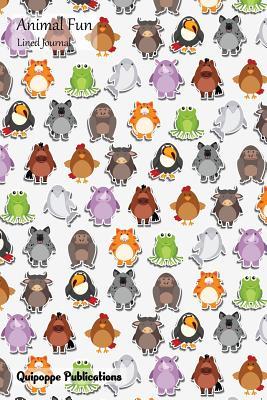Read Online Animal Fun Lined Journal: Medium Lined Journaling Notebook, Animal Fun Animal Friends Pattern Cover, 6x9, 130 Pages -  file in ePub