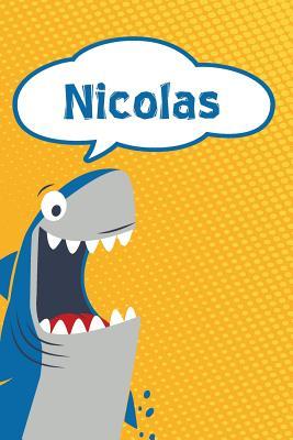 Read Nicolas: Personalized Shark Writting Journal, Notebook, Diary, for Kids 120 Pages 6x9 -  file in ePub
