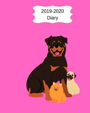 Download 2019-2020 Diary: 8x10 Day to a Page Academic Year Diary, Note, to Do List & Priorities on Each Page. Pink Cover Design with Dogs -  file in PDF