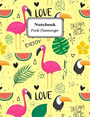 Read Online Notebook Pink Flamingo: Tropical Jungle Toucan Flamingo Bird Watermelon Dream (Journal, Composition Book) Large 8.5 X 11 Inches 110 Pages -  file in ePub