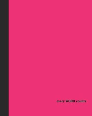 Download Journal: Every Word Counts (Pink and Black) 8x10 - GRAPH JOURNAL - Journal with graph paper pages, square grid pattern -  | PDF