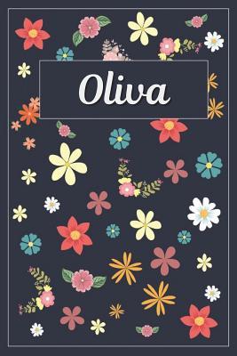 Read Online Oliva: Lined Writing Notebook with Personalized Name 120 Pages 6x9 Flowers -  | PDF
