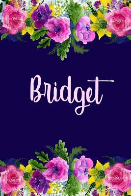 Read Online Bridget: Personalized Name Pink Floral Design Matte Soft Cover Notebook Journal to Write In. 120 Blank Lined Pages -  | ePub