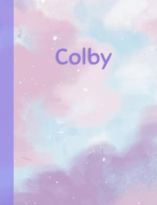 Read Online Colby: Personalized Composition Notebook - College Ruled (Lined) Exercise Book for School Notes, Assignments, Homework, Essay Writing. Pink Blue Purple Cover Art - Cloud Marble with Name -  file in PDF